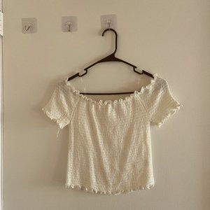 Juniors off the shoulder crochet boho